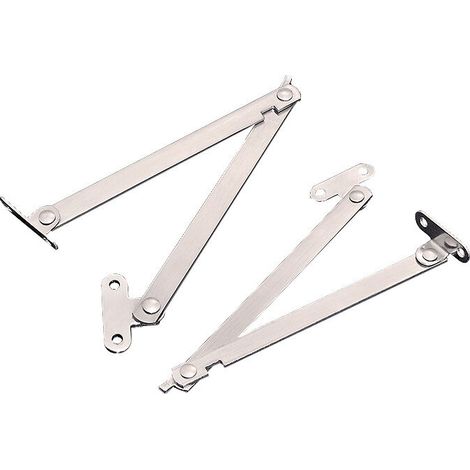 Bravix Charnière Meuble 4 Pcs Charniere Ascenseur En Metal Support Charniere Meuble Réglable Charniè Pliante Argent Pour Porte Placard Fênetre