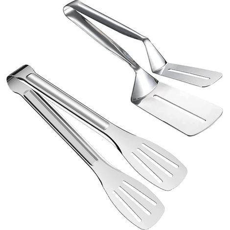 Pince Barbecue, 2pièces Pinces À Steak, Pinces De Cuisson En Acier Inoxydabl, Pince Cuisine Inox, Pinces À Salade, Pince À Saucisses, Pour Barbecue Pain, Viandes, Pizza, Poisson, Steak