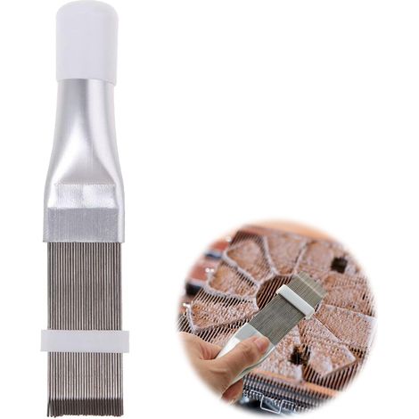 Peigne À Lamelles Pour Climatisation,acier Inoxydable Climatiseur Peigne À Ailettes Condenseur Et Radiateur Ailette Lisseur Nettoyant Outil De Réparation Climatisation Brosse De Nettoyage Accessoire