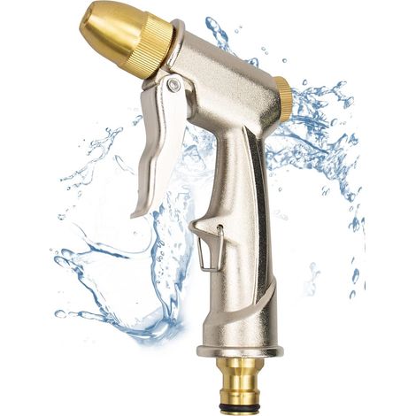 Bravix Pistolet D'Arrosage En Métal - Haute Pression Pour Jardin Et Lavage De Voiture