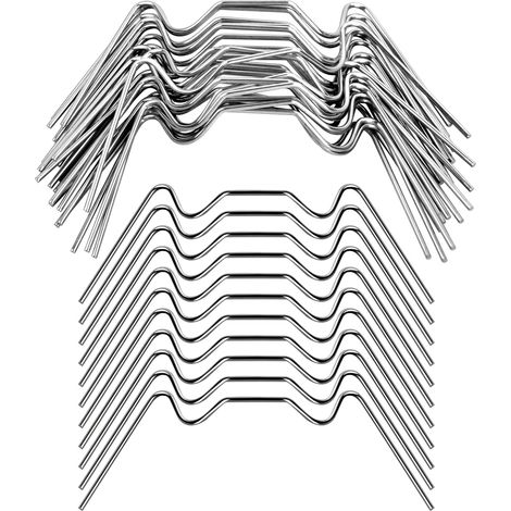 Bravix Clips De Vitrage Pour Serre, 50pcs Clip De Vitrage Type W, Clips De Fixation Pour Vitre De Verre À Effet De Serre En Acier Inoxydable, Pour Fixation De Verre De Serre Effet De Serre
