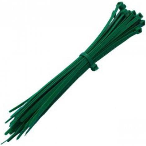 Bravix 100 Attache Cable Universels Vert -3.6x200mm- Serre Cable Et Collier De Serrage Plastique – Solution De Gestion De Câbles Efficace Et Robuste - Attaches Cable Vert De Haute Qualité
