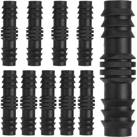Bravix Lot De 20 Raccords De Tuyau, Raccord De Tuyau Pour Diamètre Intérieur De 15.5 Mm, Système D'Irrigation, Tuyau Goutte-à-goutte, Kit De Raccordement Pour Tuyaux Pour Systèmes D'Irrigation