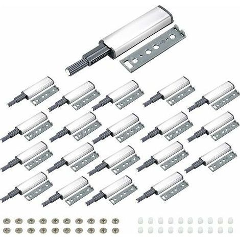 20 Pcs Push To Open Aimant Poussoir Porte Placard Loquet Magnetique,tampon Amortisseur Pour Armoire Tiroir,ouvre Et Ferme La Porte Avec Pression Pour La Porte De L'Armoire,tiroir,meuble Et Placard