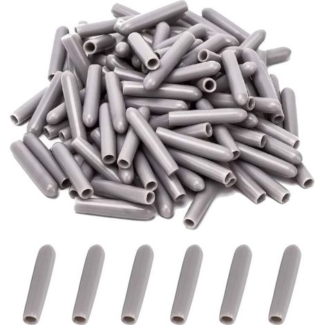 Bravix Capuchons Pour Lave-vaisselle [100 Pièces], Couvercle De Panier De Lave-vaisselle, Capuchon Du Lave-vaisselle Pour Protéger Les Broches Pour Panier À Vaisselle, Antirouille(gris)
