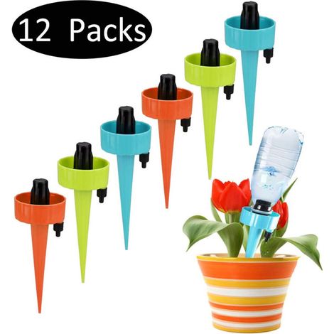 Bravix 12pcs Irrigation Goutte À Goutte Kit, Arroseurs Automatiques Plantes Irrigation Système, Dispositif D'Arrosage À Vitesse Réglable Pour Plantes En Pot Dans Le Jardin, Intérieur, Extérieur