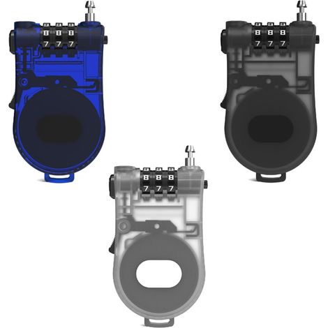 Lot De 3 Cadenas À Combinaison À 3 Chiffres Avec Câble Rétractable, Longueur Réglable Jusqu'à 1 M, Bouton De Réinitialisation De Mot De Passe, Facile À Utiliser, Convient Pour Sac De Voyage