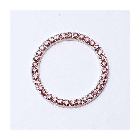3 Pcs Bling De Voiture Décor Cristal Bling Bague De Voiture Autocollant Emblème, Cristal Bling Bague En Métal Autocollant