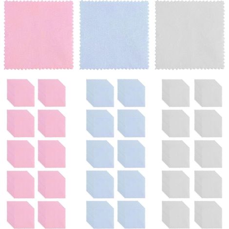 Bravix Lot De 300 Chiffons De Nettoyage Pour Bijoux, 8 Cm, Tissu Doux Pour Argent Sterling, Or, Laiton, Argenterie, Pièces De Monnaie, Montre