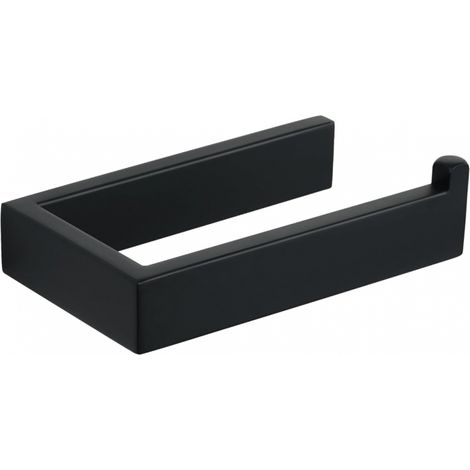 Bravix Dérouleur Porte Papier Toilette Mural, Support Porte Rouleau Papier Toilette En Acier Inoxydable Pour Salle De Bain Ou Cuisine, 14cm, Noir Mat