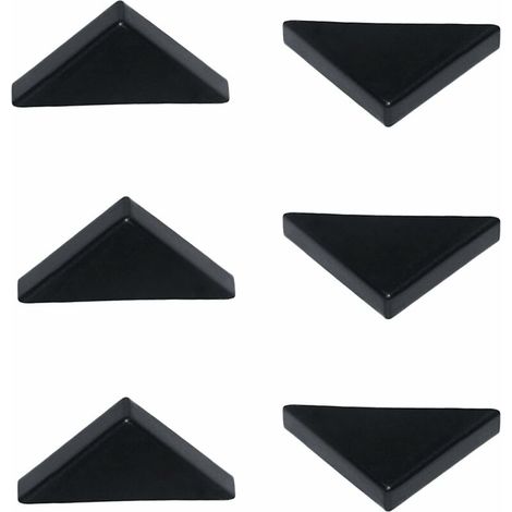 6 Mm Protecteurs D'Angle Noir Pour Verre Pointu, Miroir, Carreaux De Céramique, Couvre-coins À Triple Forme 20 Pièces