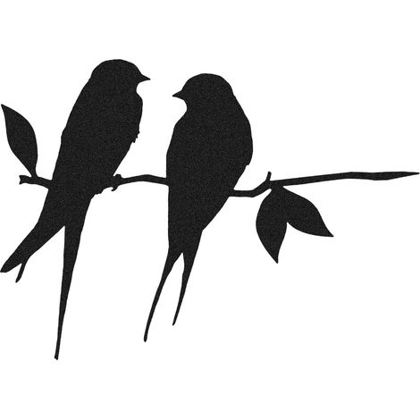 Bravix Silhouette Doiseau En Metal, Hirondelle De Grange Dart Darbre En Métal De Silhouette Doiseau En Métal En Fer Forgé Noir Sur La Branche Pour La Décoration Darbre De Jardin