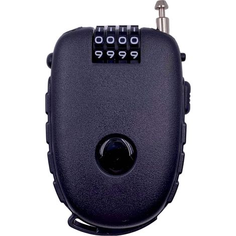 Bravix Antivol Vélo, Cadenas Vélo, Antivol Câble, Antivol Poussette Avec Câble Rétractable 70cm Pour Vélo, Ski, Snowboard Et Poussette