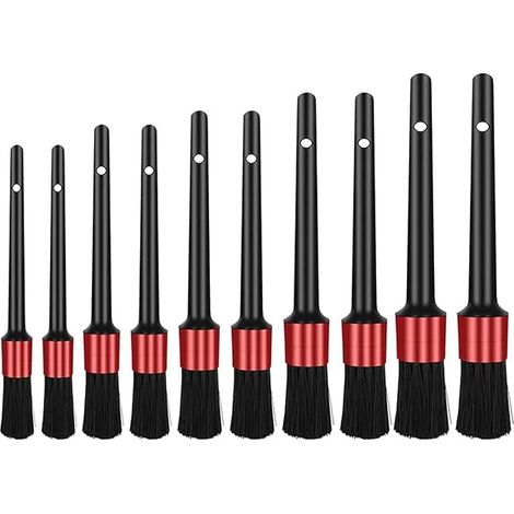 Bravix 10 Pcs Pinceau De Détail, Auto Detailing Brush Brosses De Nettoyage De Voiture, Brosses D'Entretien Pour Auto Et Moto Pinceau De Lavage Voiture Pour Nettoyer Voiture Intérieur, Extérieur