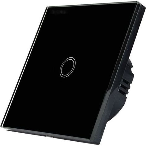 Mono Gradateur Pour Led, Interrupteur Tactile, Interrupteur Tactile Mural 1 Voie Noir