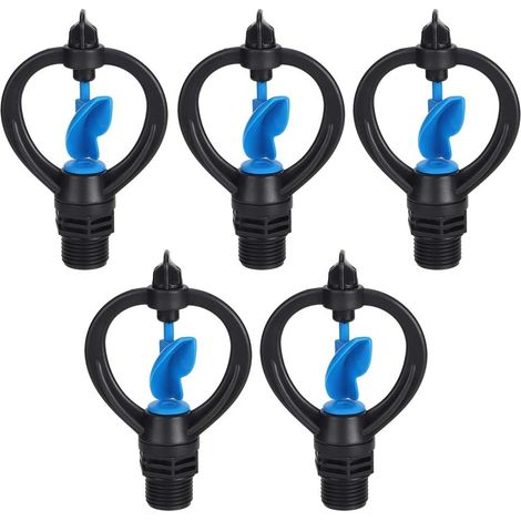 Bravix 5 Pièces Arroseurs De Pelouse Jardin Pelouse Arroseurs À Turbine En Plastique Arroseur De Jardin Buses D'Arrosage Outils D'Irrigation