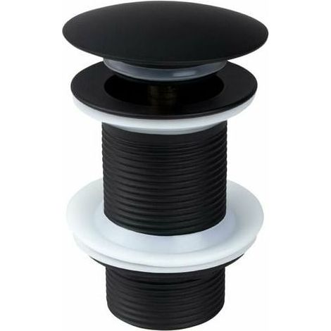 Bravix Bonde De Lavabo Noir Sans Trop Plein, Bonde De Lavabo Pop Up Noir Universelle, Bonde De Vidage Sans Trop Plein, Bonde De Vidange Sans Trop Plein, Bonde Pop Up Automatique Pour Vasque A Poser,