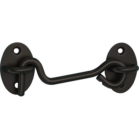 Bravix 2 Pièces Crochet De Cabine Oeil Porte Loquet En Acier Inoxydable - Noir