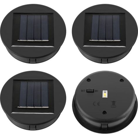 Lot De 4 Lampes Solaires De Rechange - Panneau Solaire - Lanterne De Couvercle - Lampes Solaires De Rechange