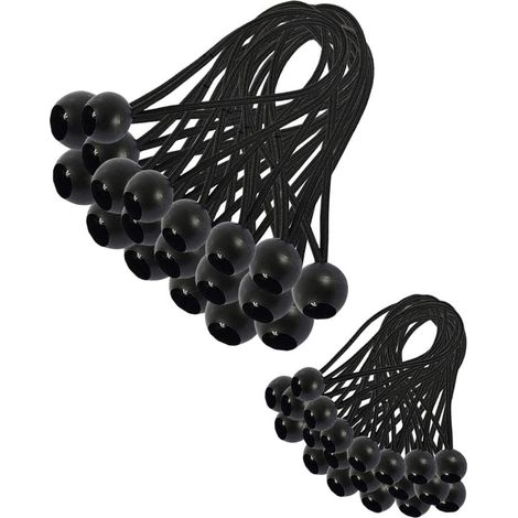 Bravix 30 Pièces Tendeur Elastique, Tendeur Bache, Sandow Elastique, Tendeur Élastique Pour Pavillon, Bâche, Camping, Tente, Rideaux Harnais D’extension(200mm And 150mm)