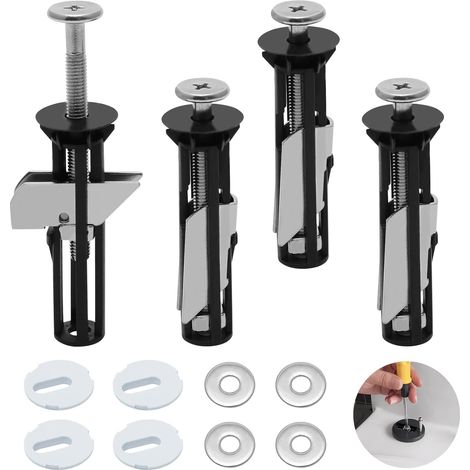 Bravix Vis De Siège De Toilette En Acier Inoxydable - Kit De 4 Boulons De Remplacement