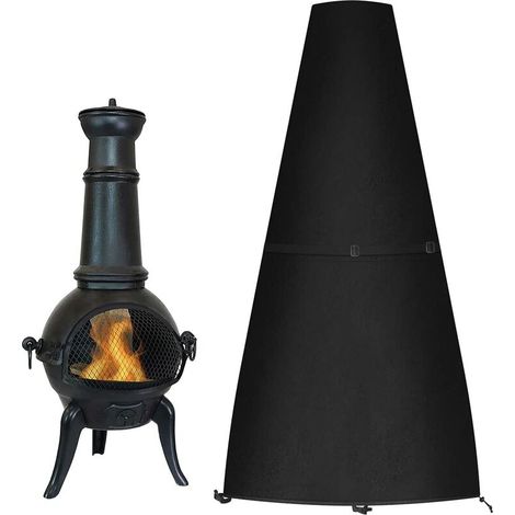 Bravix Housse Pour Braséro Rond Imperméable, Housse Pour Foyer D'Extérieur Couverture De Gril Housse Bâche De Protection Bbq Couverture De Foyer Avec Cordon De Serrage (122x21/61cm), Extérieur