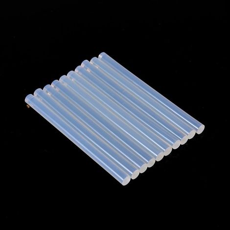 Bravix 10pcs 150mmx 7mm Baton De Colle Chaud Recharge Pour Pistolet Bâtons De Pistolet À Colle Thermofusibles Usage Thermofusibles Transparents Colle Chaude Adhésive Presque Matériaux