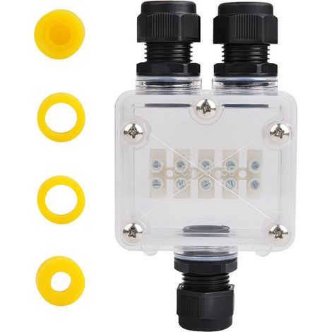Bravix Boîte De Jonction, Connecteur Étanche Ip68, Boîte De Dérivation Étanche 3 Voie, Connecteurs Boîte Pour Câble Ø 4 À 14mm, Éclairage À Led, Panneau D'Affichage