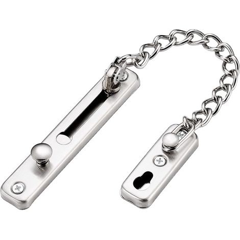 Bravix Chaîne De Sécurité,chaîne De Porte En Acier Inoxydable 304,serrure À Chaîne De Porte Avec Vis,utilisée Pour Les Portes Et Fenêtres Intérieures Des Hôtels Familiaux,argent Chromé Brossé