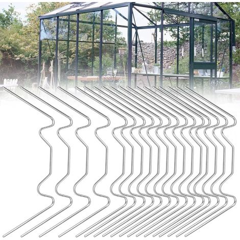 Bravix 100 Pcs Clips De Vitrage Pour Serre 7.58 3.2cm Clips Pour Vitre De Serre Acier Inoxydable 304 Clips De Vitrage Type W Pour Fixer Le Verre Dans Serres, Argent