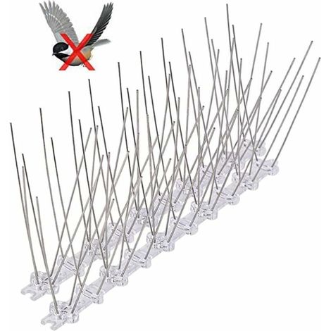 2 Pièces Pointes D'Oiseaux Pour Pigeons, Pointes À Oiseaux En Acier Inoxydable, Pointes Anti Oiseaux,pics Anti-pigeon Pointes Repousse-oiseaux, Pour Toit, Murs, Oiseaux