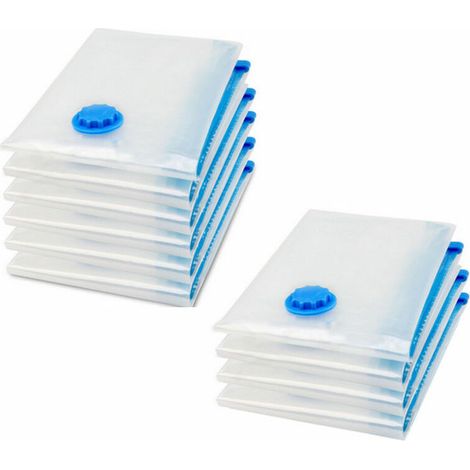 Lot De 10 Sacs De Rangement Sous Vide Pour Aspirateur, Housse De Rangement Sous Vide Pour Vêtements, Couette, Literie, Oreillers