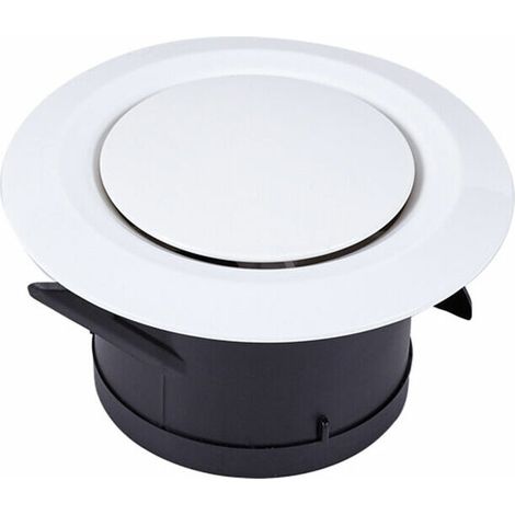 Bravix Bouche D'Extraction Et D'Insufflation D'Air Ø100, Sl.gt 3 Griffes Articulées - Grille De Ventilation Plastique Ronde Orientable - Ventilation Par Ventilateur