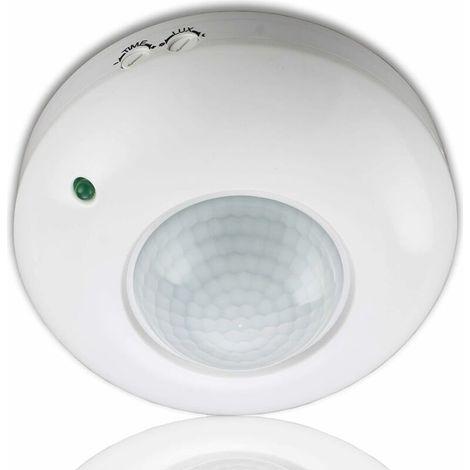 Bravix Détecteur De Mouvement Pir Montage Au Plafond En Surface 360° Max 1200w