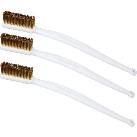 Bravix 3 Pieces Petite Brosse Metallique,brosse Metallique A Main,brosse Laiton Pour Nettoyer De Fil Pour Évier, Soudure, Nettoyer Four, Rouille