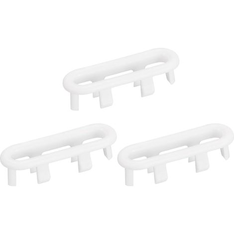 Bravix Cache De Trop-plein D'Évier, 3 Pièces Anneaux De Trop-plein D'Évier 55x20x13mm Pour Couvrir Le Trou D'Évacuation De La Salle De Bain Et De La Cuisine, Blanc