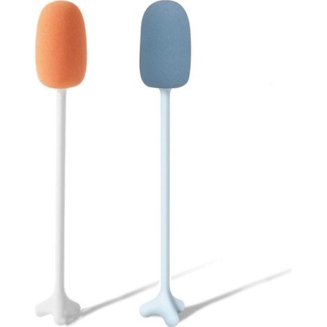 Éponge Brosse Nettoyage Avec Long Manche Doux Nettoyant Laveur Biberon Ensemble De Brosses De Nettoyage Polyvalentes Et Polyvalentes (2 Pièces)