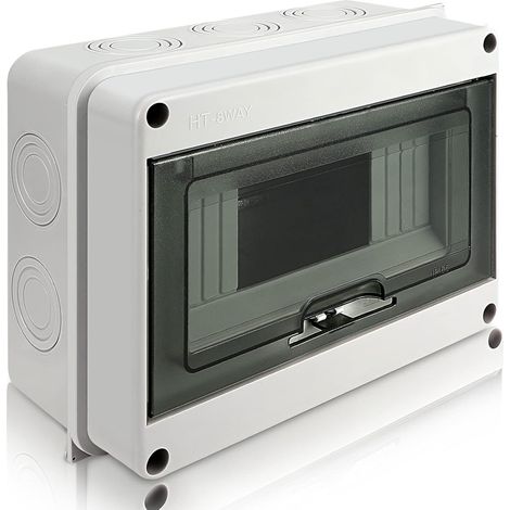 Bravix Coffret Electrique Etanche, Ip65 8-modules Ableaux À Disjoncteurs Électriques Boitier, Etanche Electrique Exterieur, Armoire De Contrôle, Boitier De Jonction Pour Utilisation À L'Extérieur