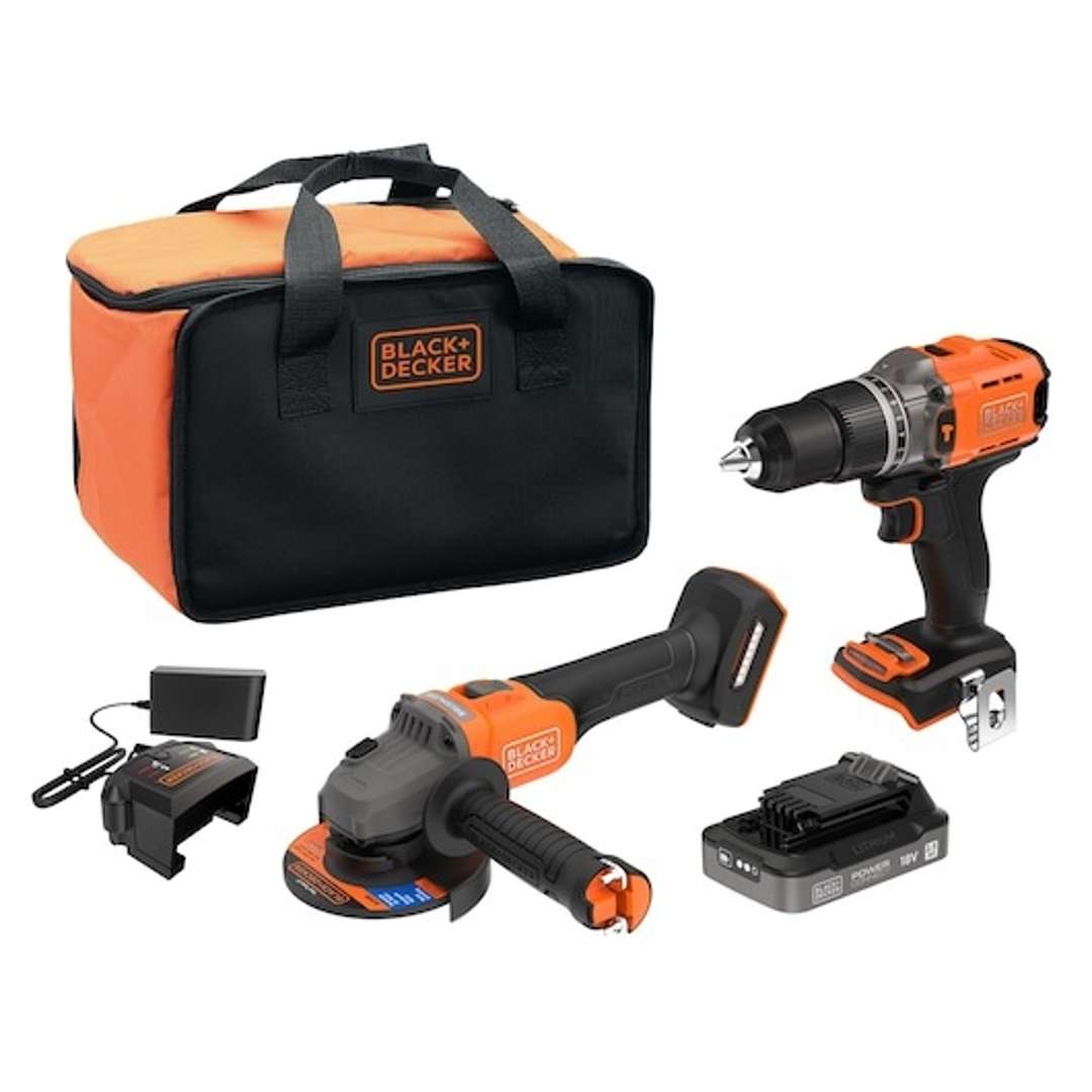 Black+decker - 5-teiliges Set Mit Akku-werkzeug, Akkus Und Ladegerät Bck24e1sb-qw