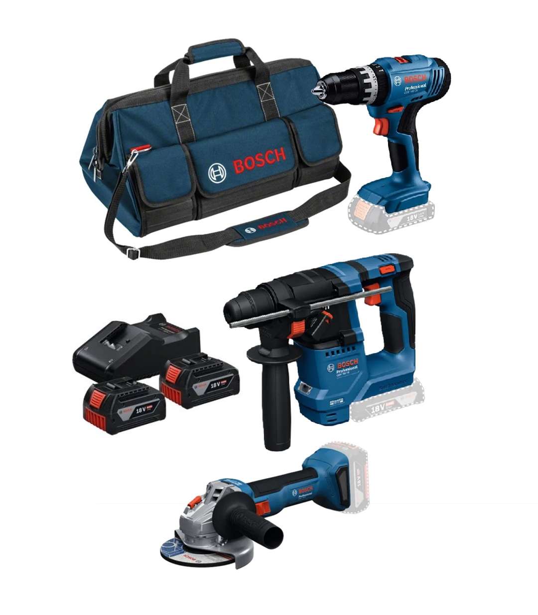 Bosch - Akku-werkzeugset, 7-teilig, Mit Akkus Und Ladegerät 0615a500ag