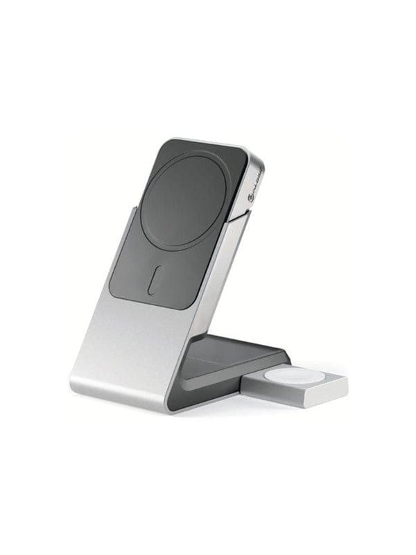 ALOGIC Matrix+ wireless charging stand - + AC power adapter - magnetic 24 pin USB-C - 15 Watt - with 5000 mAh wireless power bank multi-country power adapter (30 W)