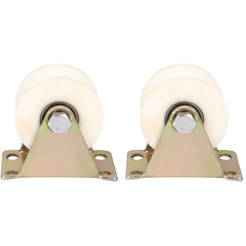 Set Aus 2 Stahlrollen (50 Mm Durchmesser) Für Schiebetore, U-förmige Schiene Für Schiebetüren