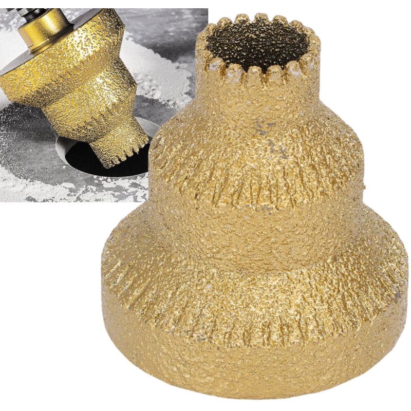 Diamant-stufenbohrer Mit Schneidezähnen 20 Mm, 35 Mm, 50 Mm, Mehrlagiger Kegelreibahle Für Holz- Und Fliesenarbeiten M14