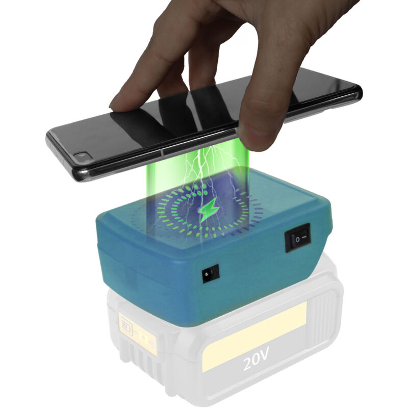 Kabelloses Ladegerät Mit Netzteil, Kompatibel Mit Parkside X20v Team Pap20a1, Pap20a3, Pap20b1 Und Pap20b3 Akkus Mit Usb Typ-c Anschlüssen Und Gleichstromversorgung.