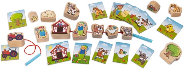 Eichhorn - Wooden Stringing Game 13 pcs.