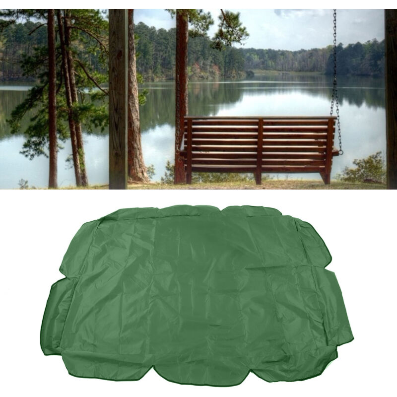 Schaukeldach Aus 210d Oxford-gewebe, Silberbeschichtet, Wasserdicht Und Uv-beständig, Für Gartenstühle, 142 X 120 X 18 Cm, Dunkelgrün