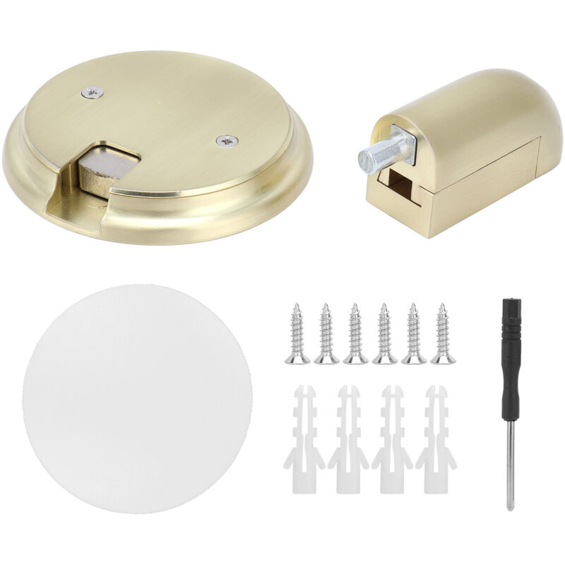 Türstopper Mit Druckknopf, Magnetisch, Mechanisch, Windfest, Saugnapf, Leise Und Fest, Luxuriöse Goldoberfläche