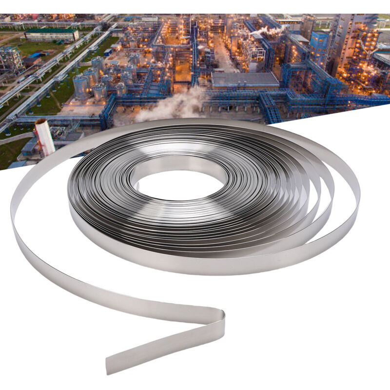 30,5 M Lange, 19 Mm Breite Und 0,5 Mm Dicke Edelstahl-umreifungsbandspule. Hochleistungs-verpackungsband.
