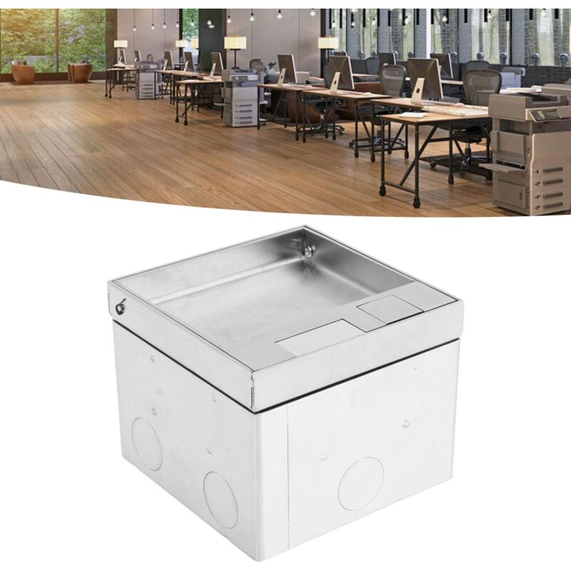 Wasserdichte, Versenkte Edelstahl-bodensteckdose, 4 Kw 13 A Flachsteckdosen-set Mit 2 X 3-poligen Steckdosen Für Marmor Typ 45