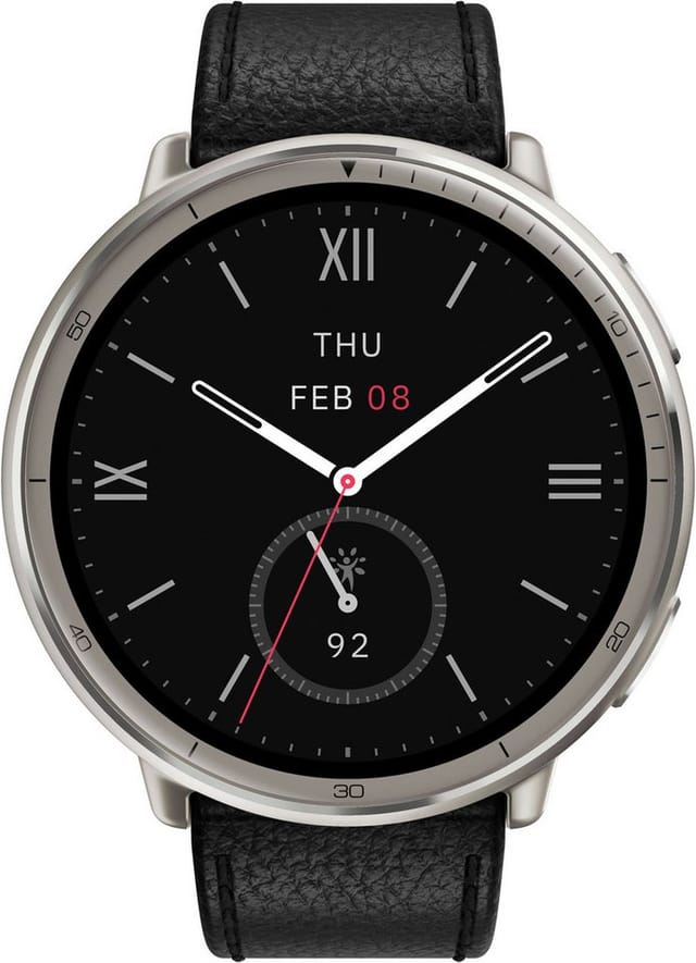 Amazfit Active 2 Round NFC 44mm - Black Leather